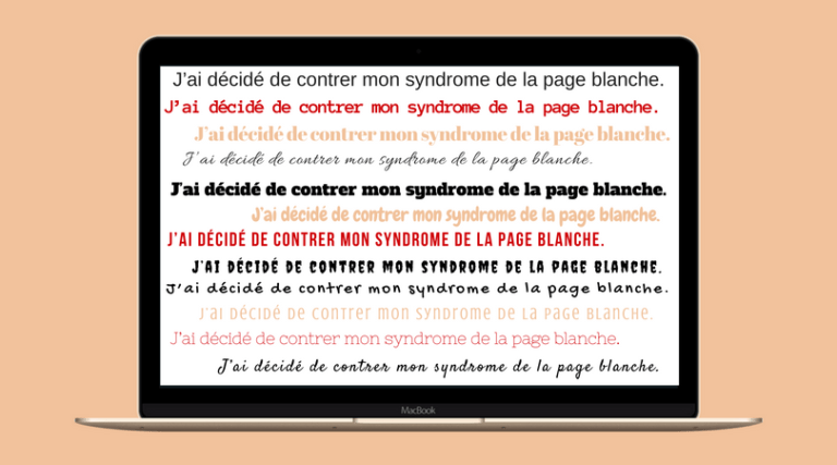 J’ai décidé de contrer mon syndrome de la page blanche