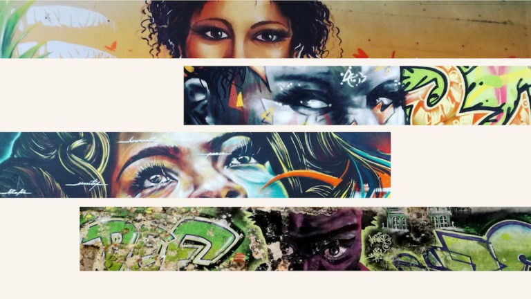 Street art en Guadeloupe : 4 visages, 4 regards, qui captent l’attention
