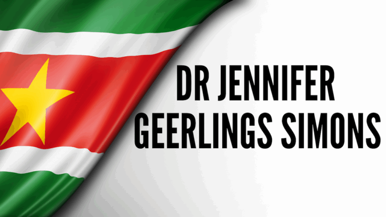 Dr Jennifer Geerlings Simons, première femme à présider le Suriname